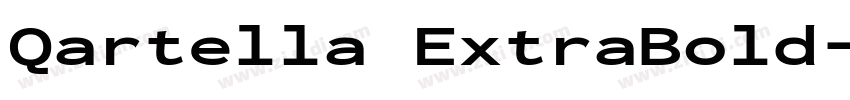 Qartella ExtraBold字体转换